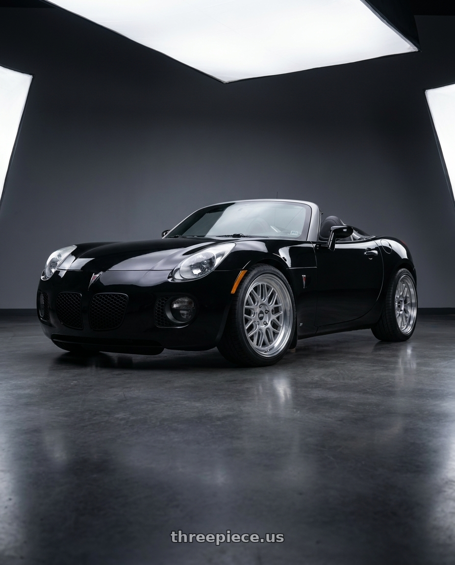 2007 Pontiac solstice with ESR Wheels CR SERIES CR01 5x110 18x9.5 +15 Hyper Silver wheels