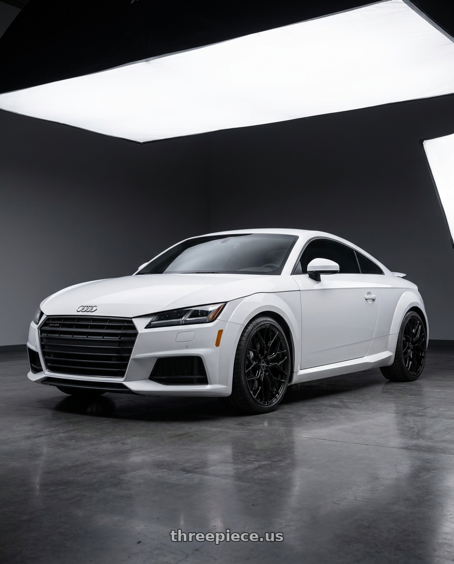 2016 Audi tt with F1R FS3 5x112 18x8.5 +42 Gloss Black wheels