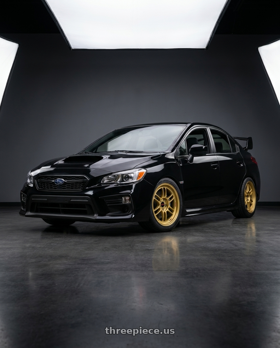 2018 Subaru WRX Premium with Enkei RPF1 5x114.3 17x9+45 Gold wheels