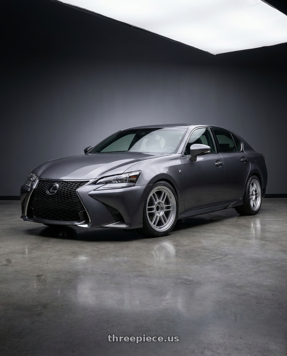 2016 Lexus GS350 with Enkei RPF1 5x114.3 18x9.5+45 Silver wheels