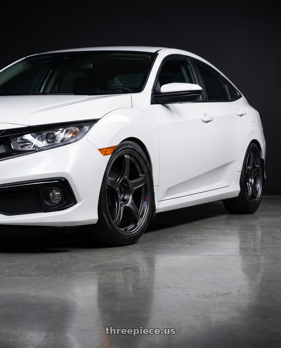 2019 Honda Civic Sport with Ssr Gtx03 5x114.3 18x8.5+38  BLACK GRAPHITE wheels