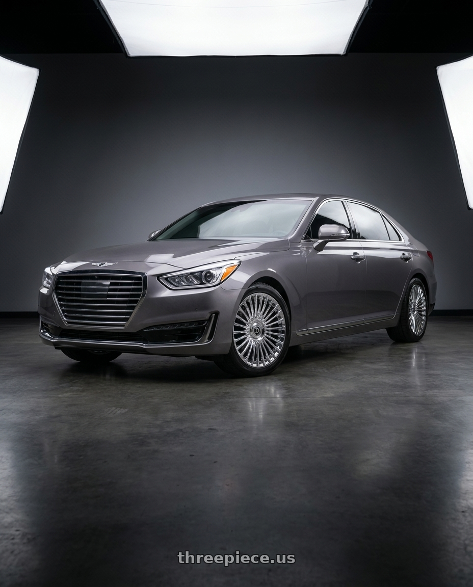 2018 genesis g90 with DOLCE LUXURY TRENTO 5x108 20x9 +35 Chrome wheels