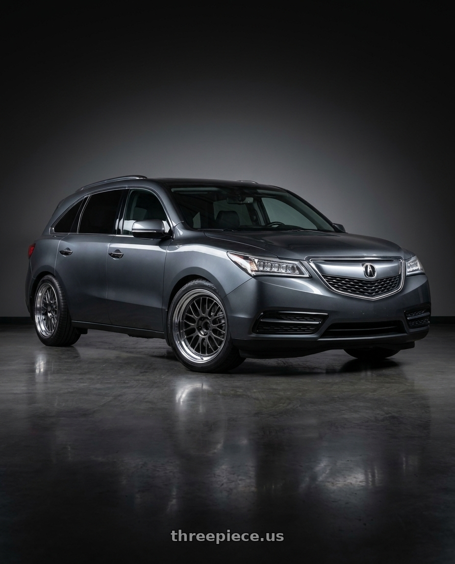 2014 Acura Mdx with Volk Racing 21A 5x114.3 19x8.5+35 Dark Gunmetal / Rim DC wheels