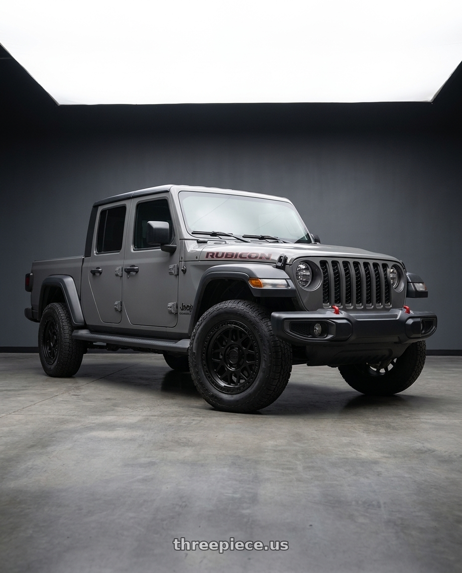 2021 Jeep Gladiator Sport with KMC KM549 GRS 5X127 20X9 +18 SATIN BLACK wheels