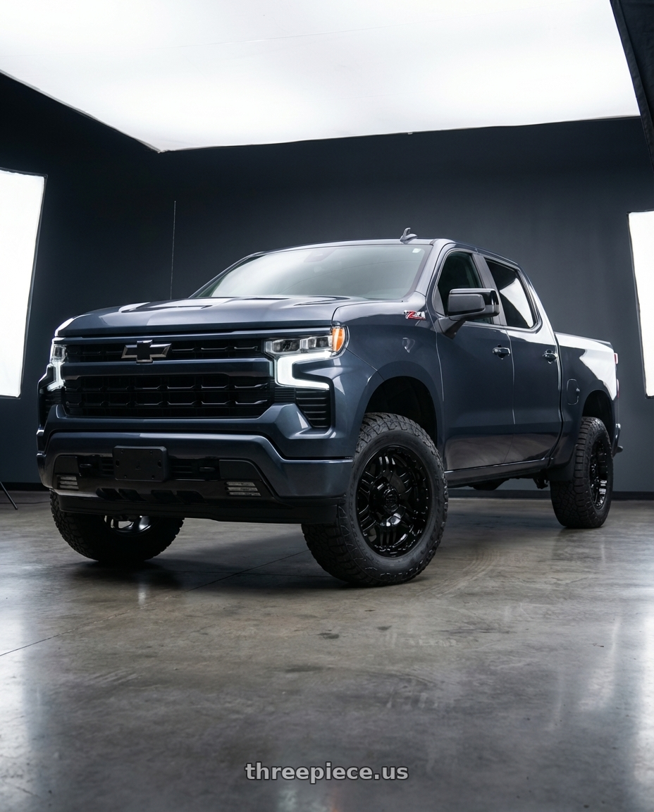 2023 Chevrolet Silverado 1500 with Gear Off Road 713B 6x139.7 20x9 +10 Gloss Black wheels