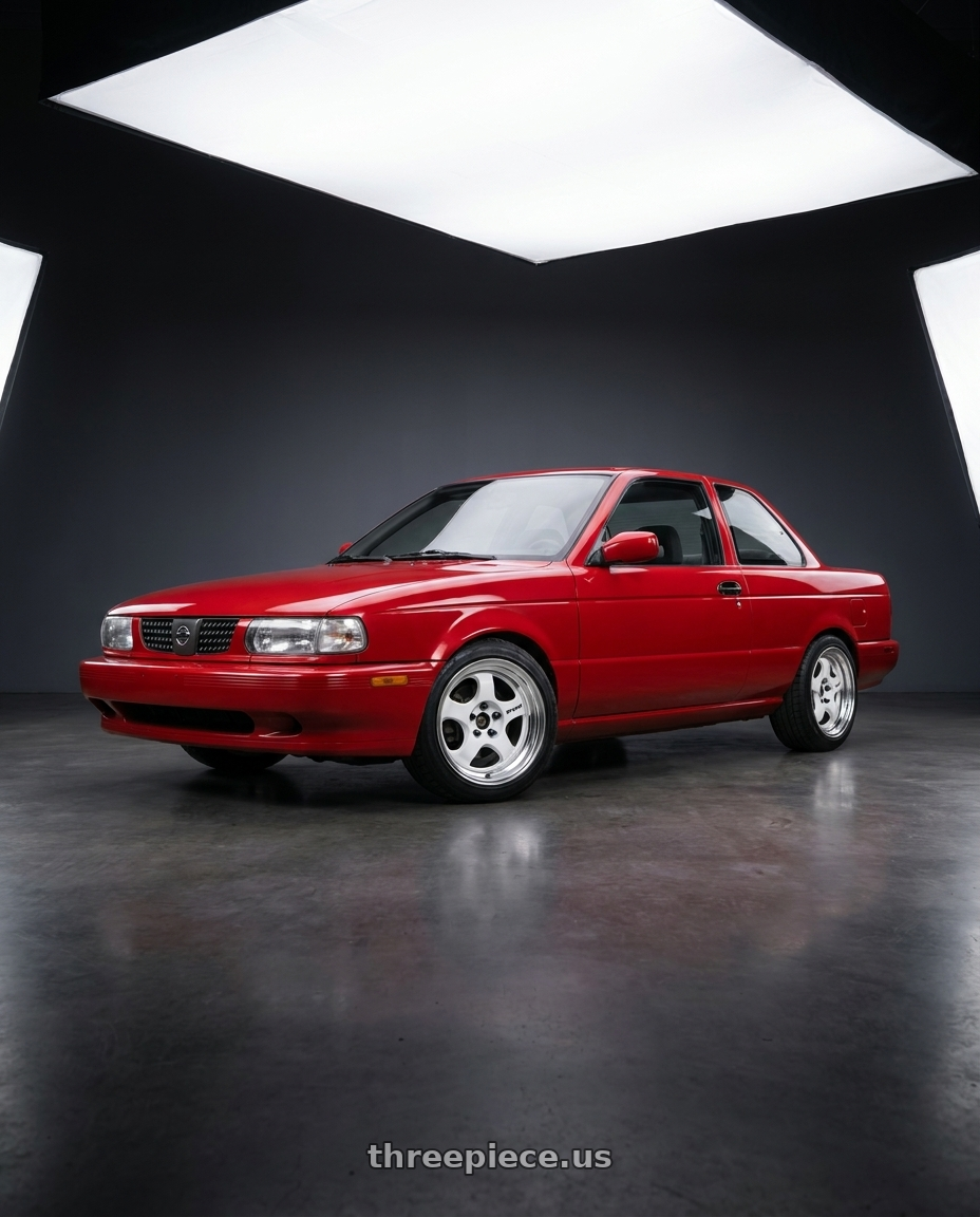 1994 nissan sentra SE with Work Meister S1 2P 4x100 15x8+22 O Disk Black wheels