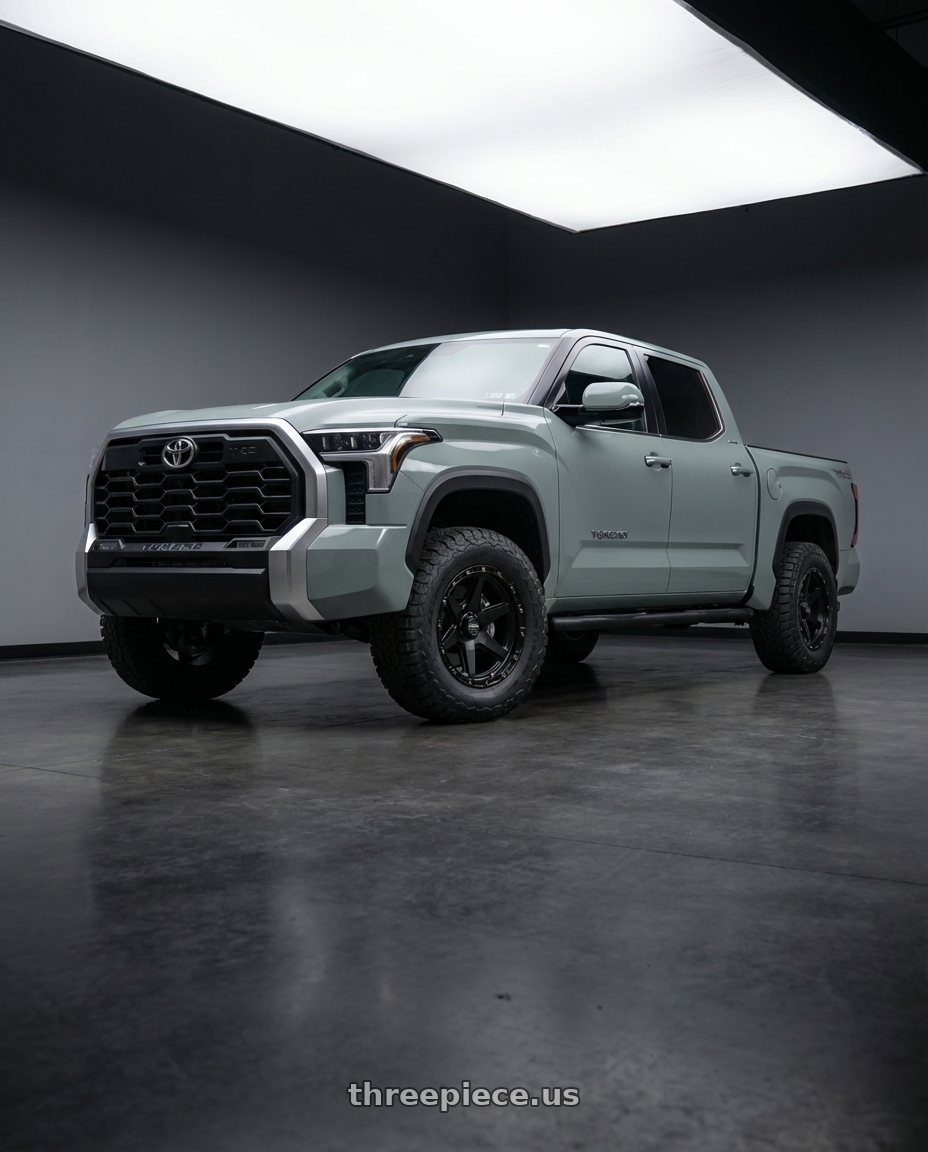 2018 Toyota Tundra with KMC KM101 TEMPO 5X150 20X9 +18 SATIN BLACK wheels