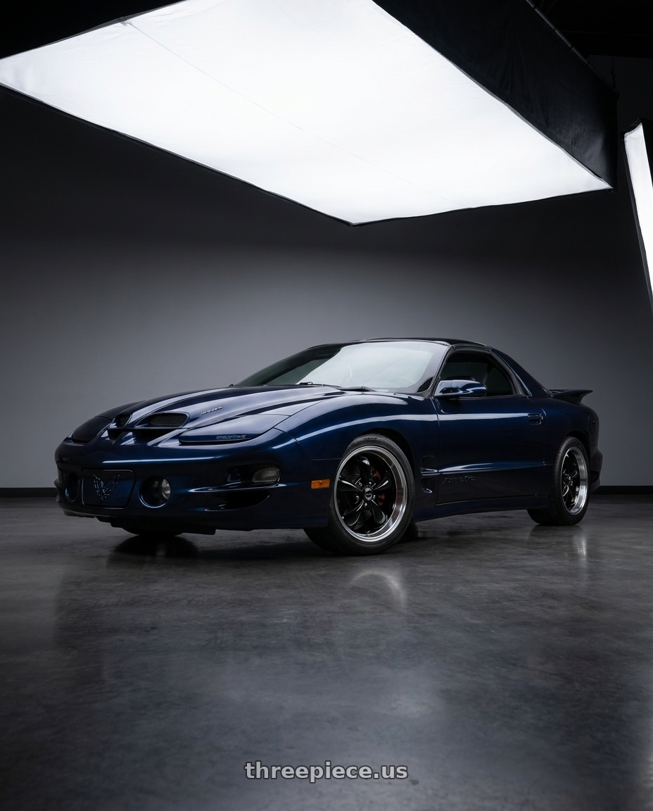 1999 pontiac trans am with American Racing AR105 TORQ THRUST M 5X120.65 17X10.5 +44 GLOSS BLACK W/ MACHINED LIP wheels