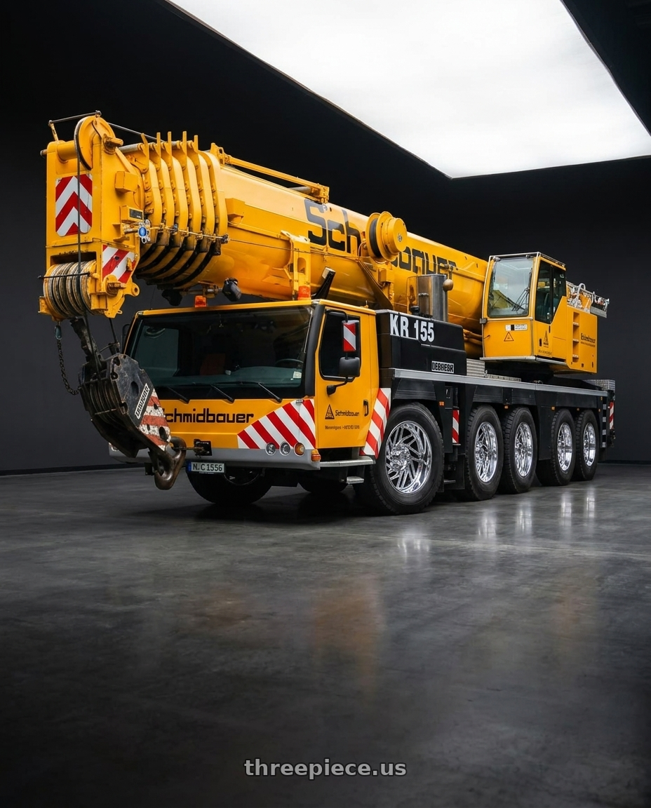 2010 liebherr ltm 1200 with Carolina Forged Asheville 8x170 26x14 -74 High Polish wheels