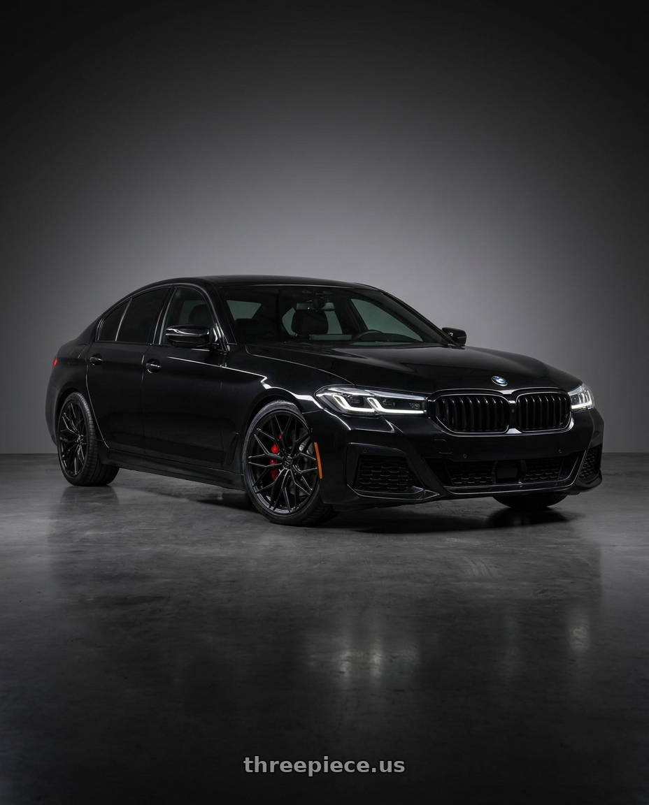2010 bmw m550i with Brada FR80 5x112 20x9 +45 Satin Black wheels