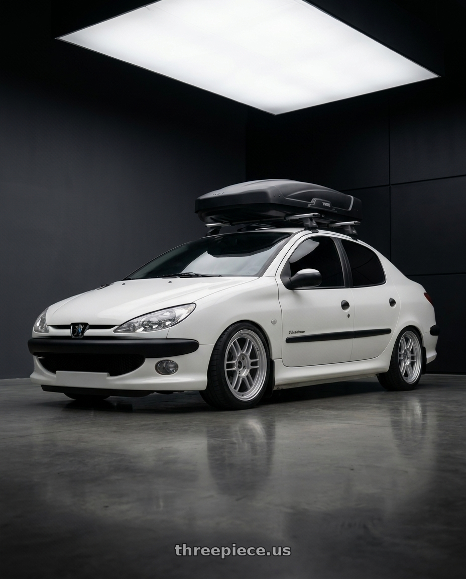 2011 Peugeot 206 SD with Enkei RPF1 4x100 17x7+35 Silver wheels