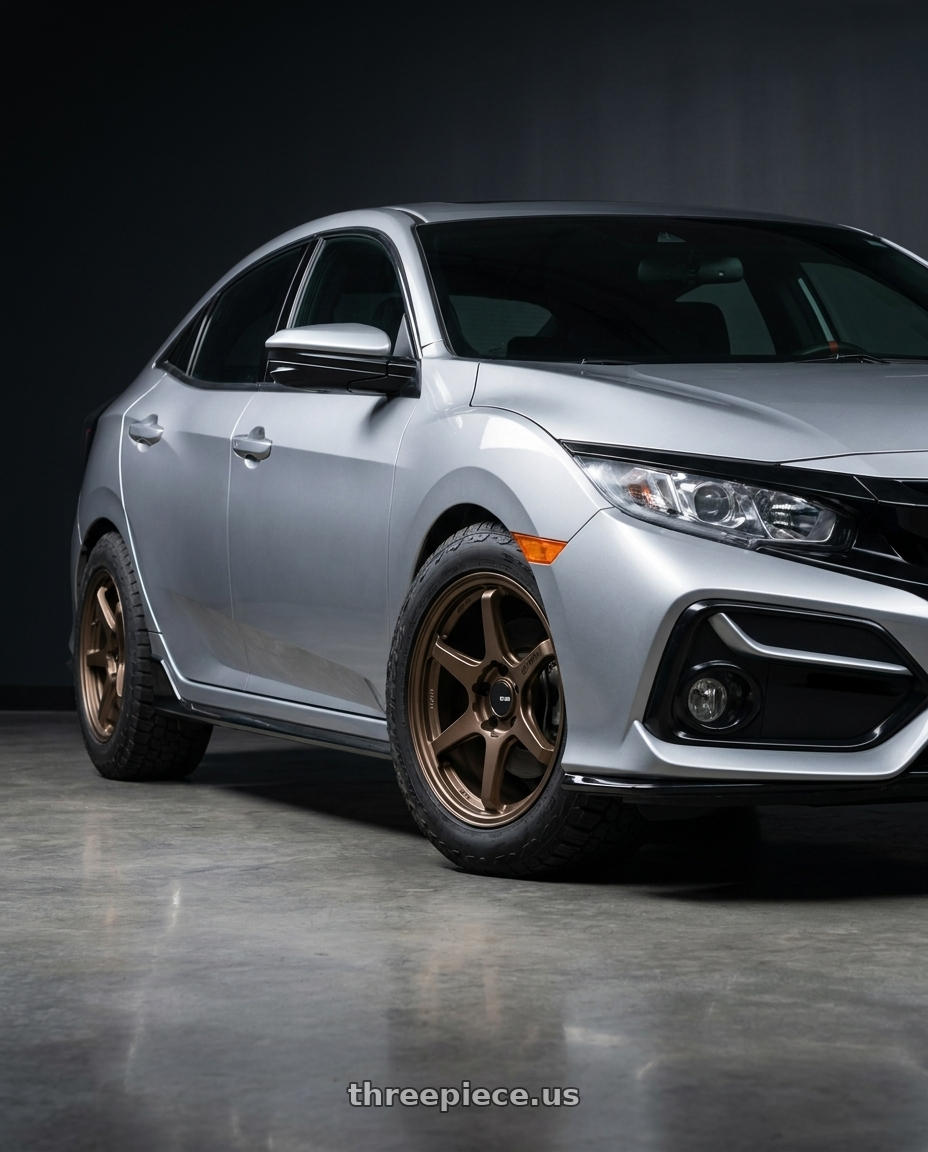 Honda Civic Hatchback Sports 2021 with Enkei TS-5 5x114.3 17x8+40 Bronze wheels