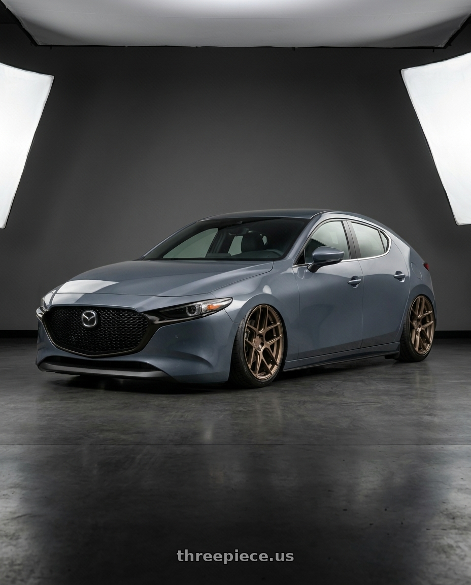 2020 Mazada3 5D with Aodhan AFF2 5x120 19x9.5+35 Matte Bronze wheels