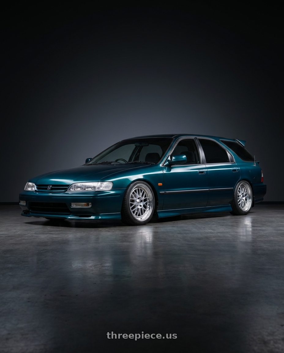 1994 honda accord Areodeck wagon with Work Meister M1 3p 4x114.3 18x8+38 O Disk Silver wheels