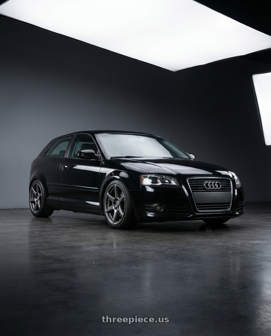 2012 Audi A3 8P with Kansei K11G Tandem 5X112 18x8.5 35 Gunmetal wheels