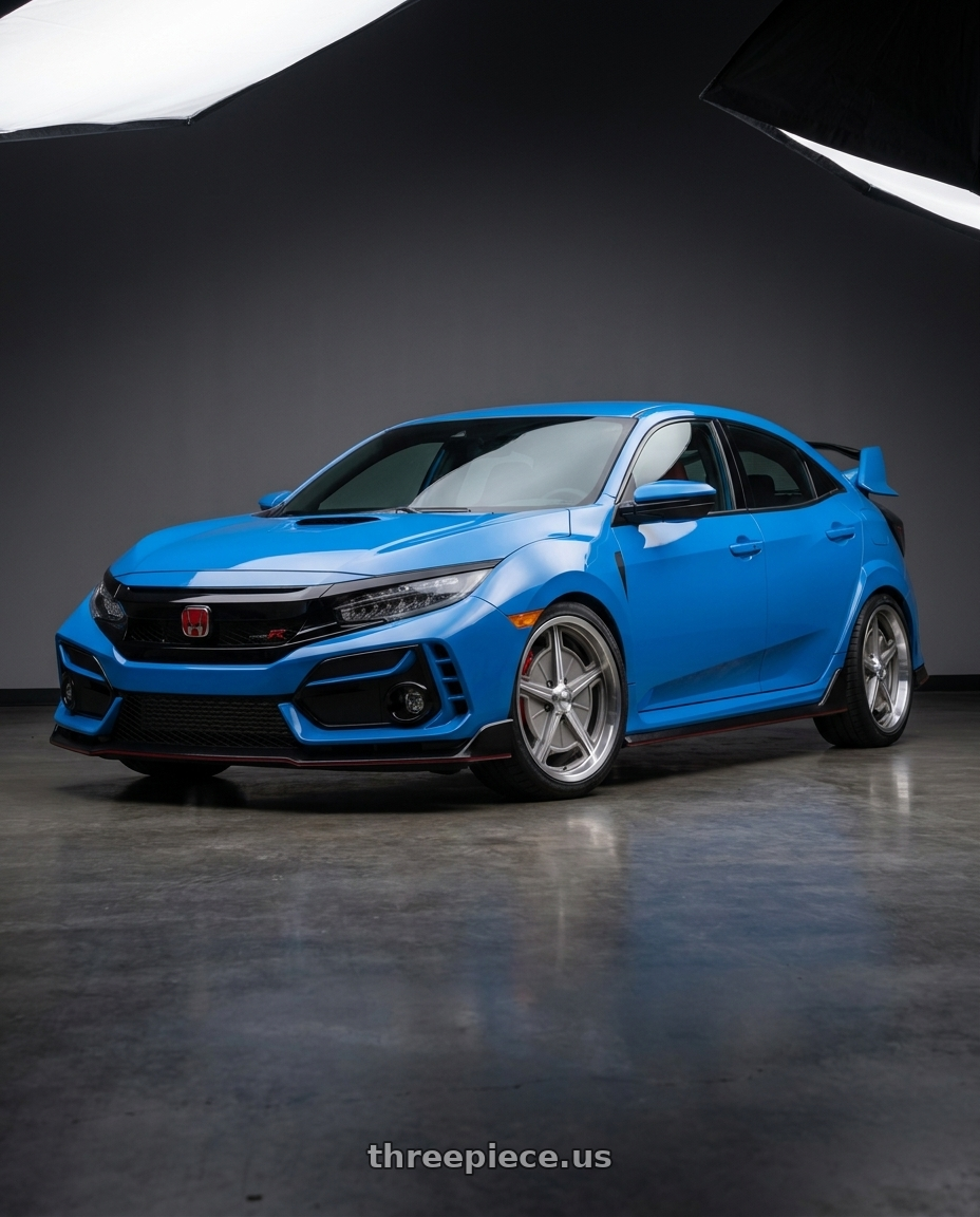 2021 Honda Civic Type R with Ridler Type 605 5x120.65 20x10+0 Machined Spokes & Lip wheels