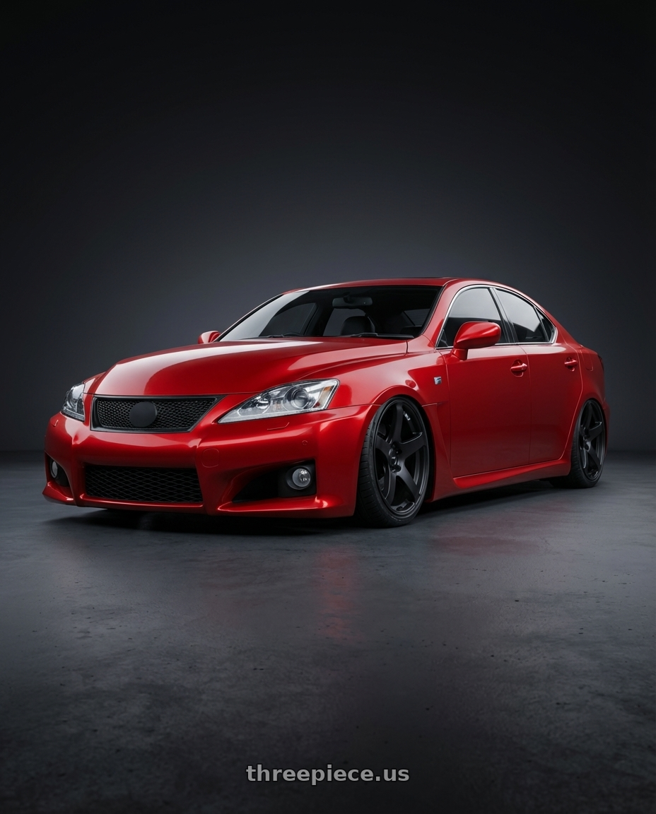 2012 Lexus IS-F with Ssr Gtv01 5x114.3 19x8.5+38  FLAT BLACK wheels