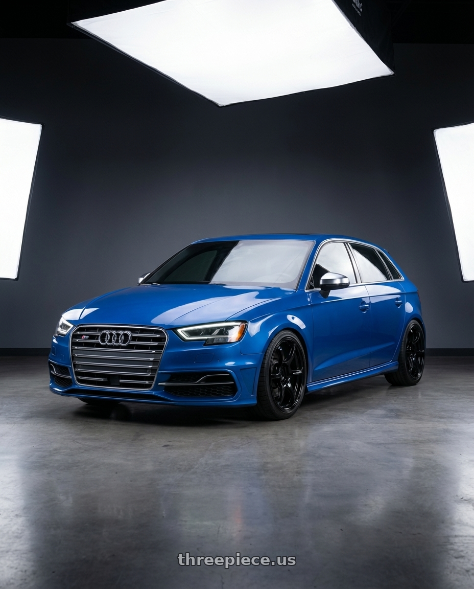 2019 Audi S3 8V with Advan RGIII 5x112 18x8+42 Gloss Black wheels