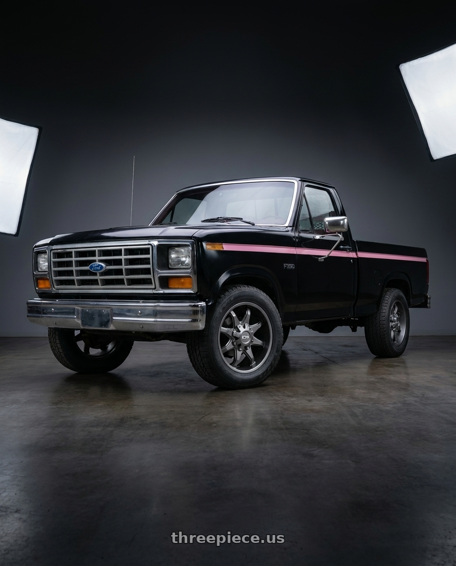 1985 Ford F-250 with Ion Type 181 8x165.1 17x9+18 Graphite wheels
