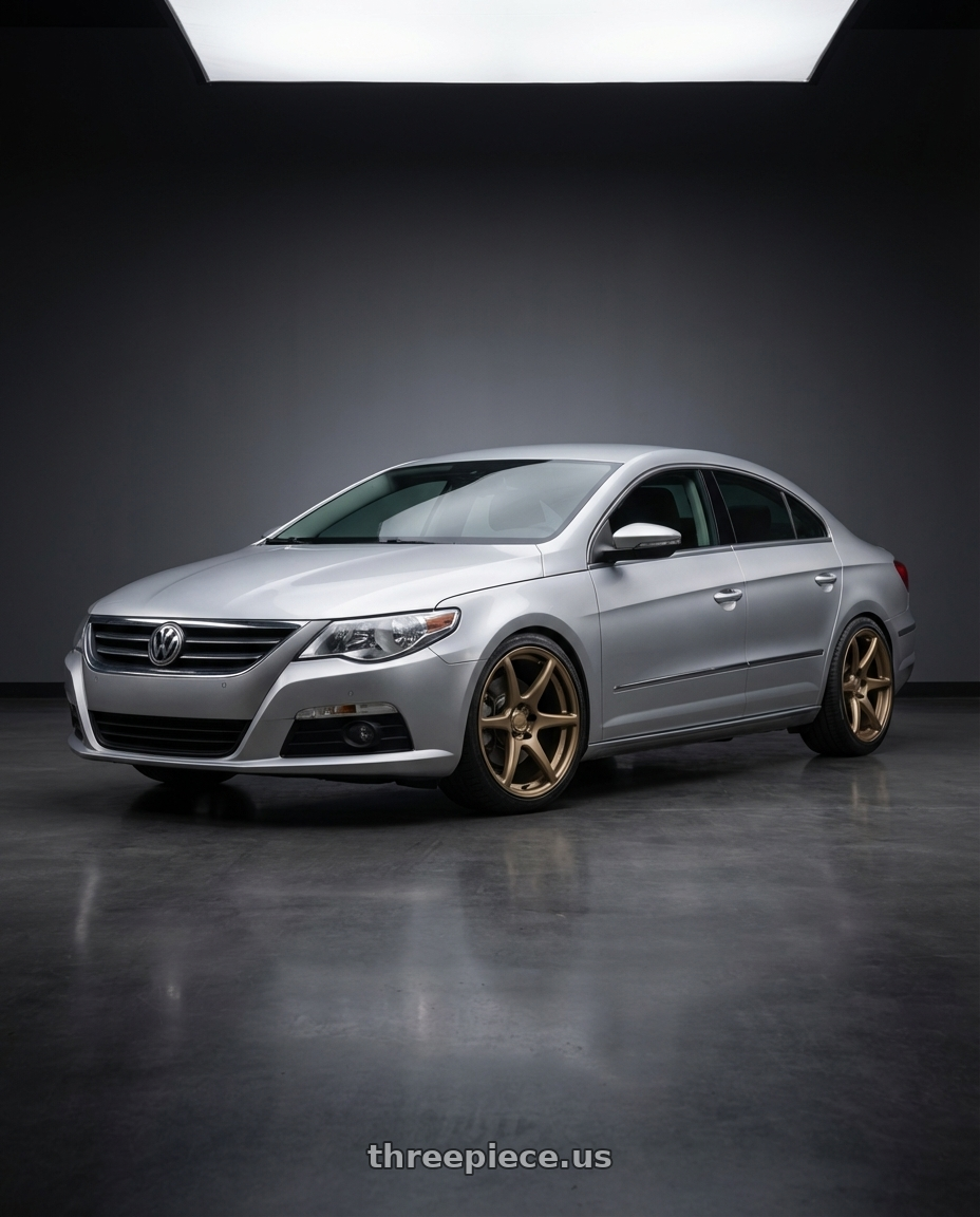 2015 Volkswagen CC with Kansei K11B Tandem 5X112 19x9.5 22 Bronze wheels