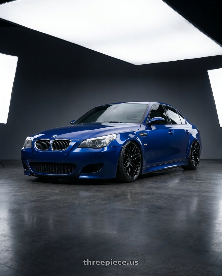 2010 BMW M5 E60 with Avant Garde Wheels M520R 5X120 20x11 +45 Gloss Black wheels