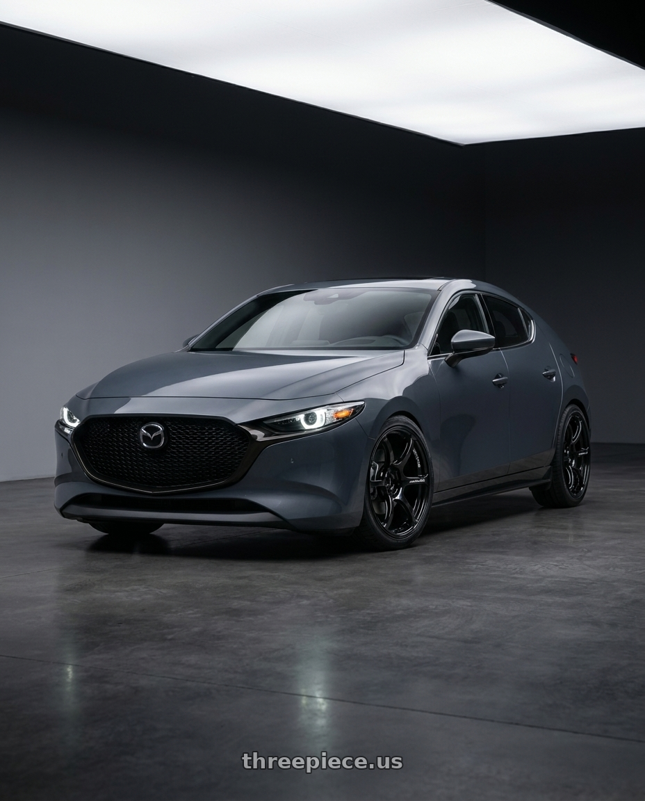 2024 Mazda Mazda3 Fastback  with Advan RGIII 5x114.3 18x8.0+45 Gloss Black wheels