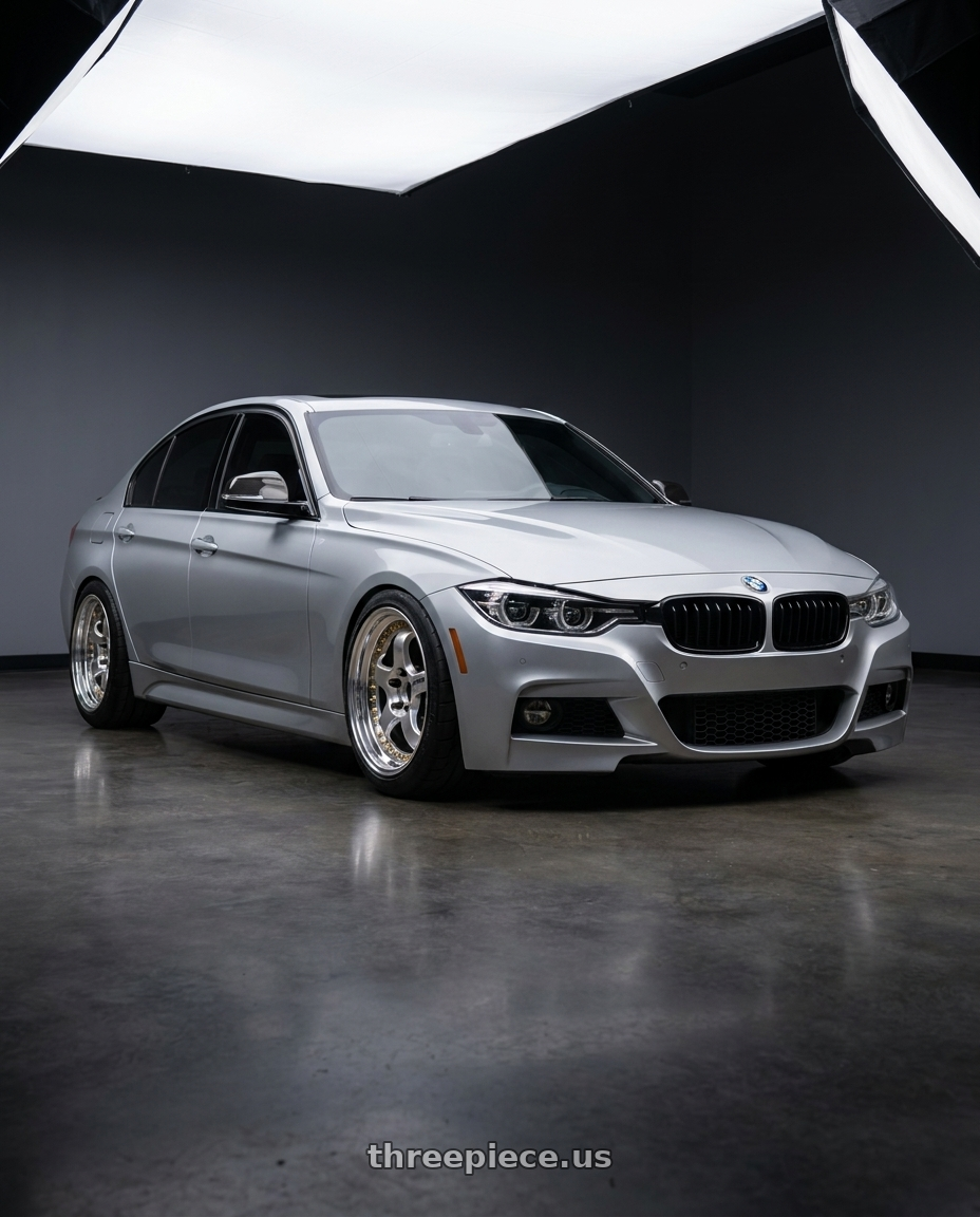 2017 BMW 340i with Work Meister S1 3P 5x120 18x8.5+35 L Disk Bright Buff Finish wheels