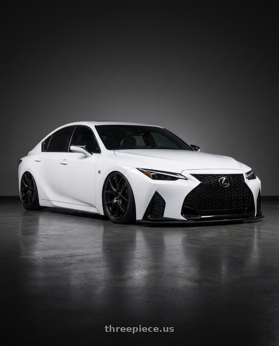 2024 Lexus IS 350 with Ssr Gtv03 5x114.3 19x8.5+38  FLAT BLACK wheels