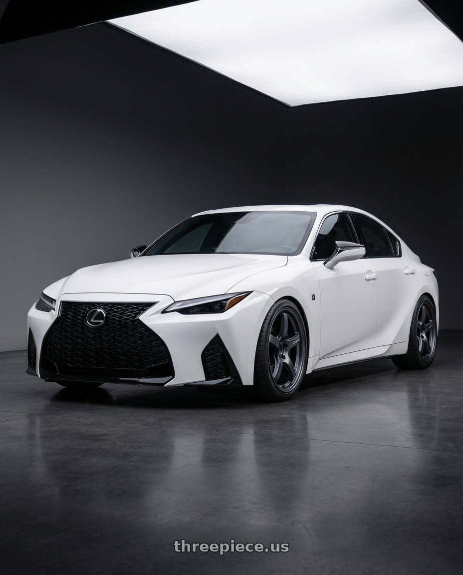 2024 Lexus IS 350 with Gram Lights 57CR 5x114.3 19x9.5+35 Gunblue II wheels