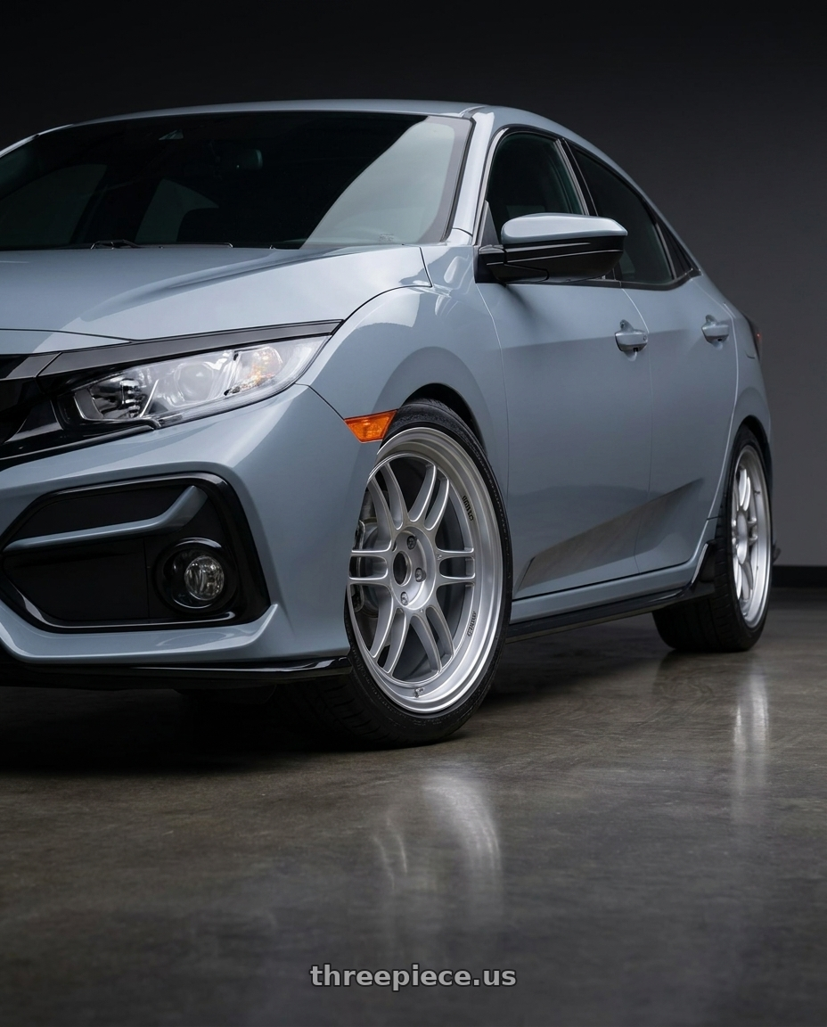 2021 Honda Civic Type R with Enkei RPF1 5x120 18x8.5+40 Silver wheels