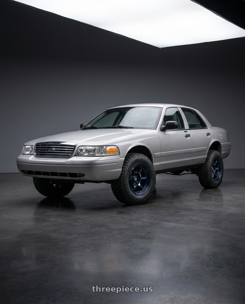 2007 ford crown victoria  with Black Rhino SHOGUN 5X127 17X8.5 +20 GLOSS MIDNIGHT BLUE wheels