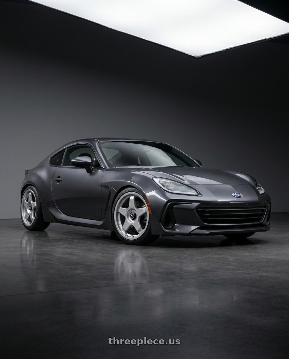2023 Subaru BRZ premium Magnetite grey  with fifteen52 CHICANE 5x100 / 5x114.3 17x7.5 +40 SPEED SILVER (GLOSS SILVER) wheels