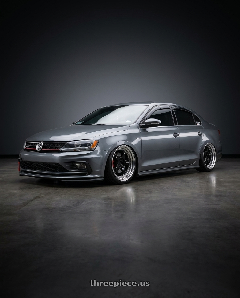 2016 VW gli with Work Meister S1 3P 5x114.3 18x8.5+37 R Disk Black wheels