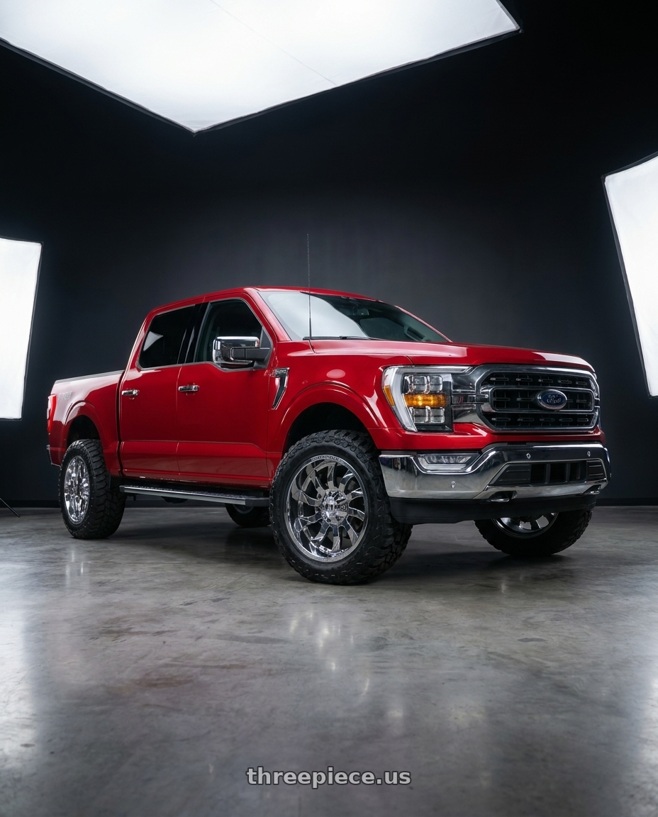2025 ford f150 XLT supercrew with FULL THROTTLE FT11 6x135/6x139.7 20x10-24 CHROME wheels