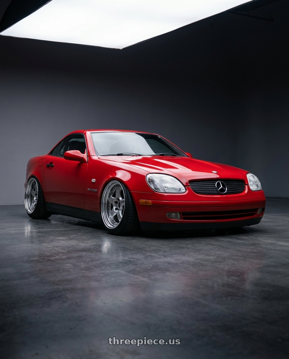 1998 Mercedes slk240 with Work Meister S1 3P 5x112 18x9+30 O Disk Silver wheels