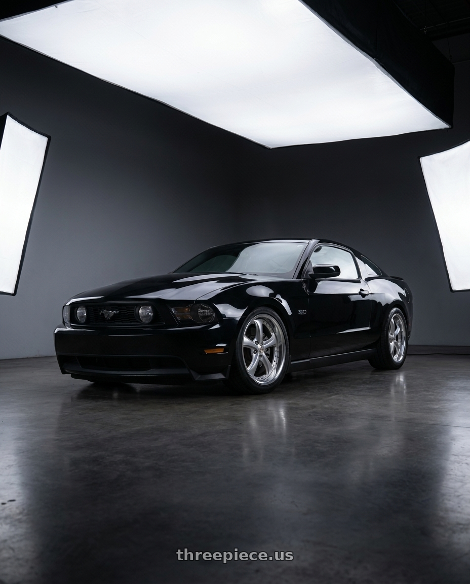 2011 ford mustang gt with Work Wheels VS-KF 5x114.3 18x9+40 Light Grey Silver A Disk FULL REVERSE wheels