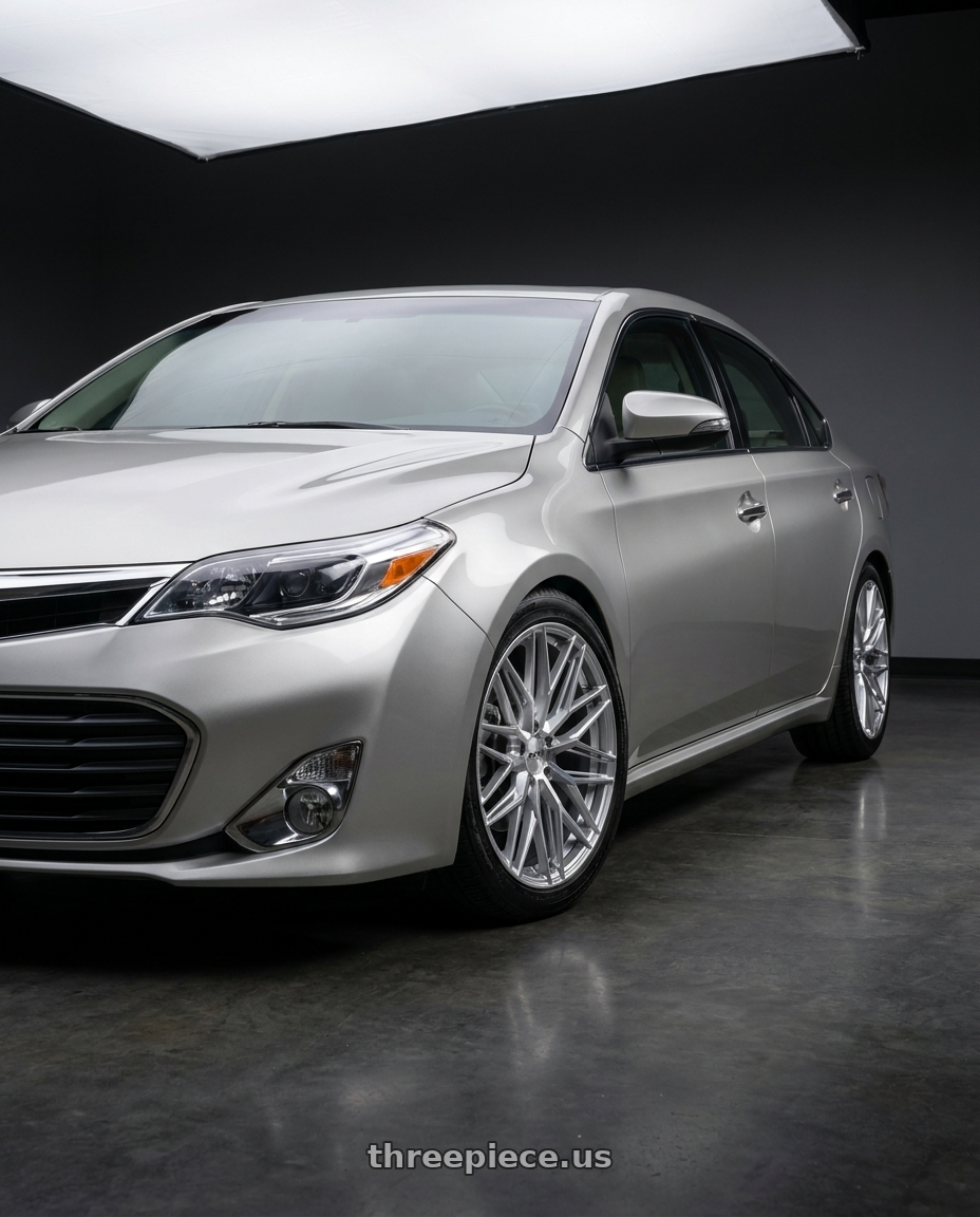 2013 toyota avalon with RTX SW20 5x114.3 18x8.5 +45 Silver With Machined Face wheels