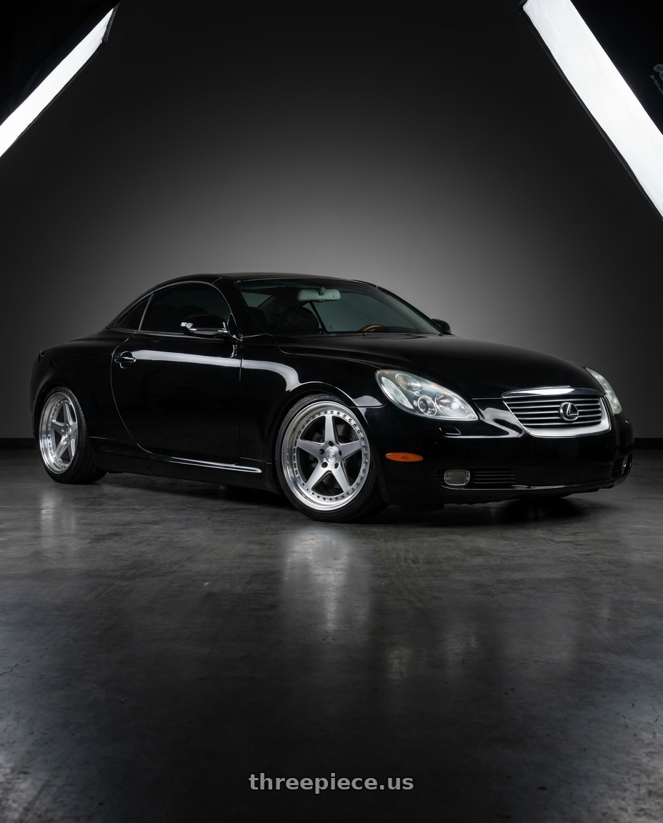 2005 lexus sc430 with Aodhan DS05 5x114.3 18x8.5+35 Silver w/Machined Face wheels