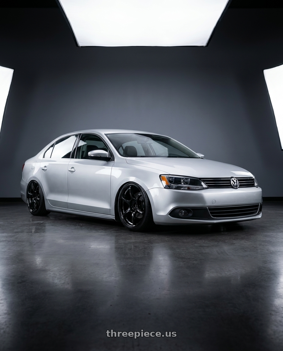 2016 Volkswagen Jetta GLI MK6 with Advan RGIII 5x112 18x8+42 Gloss Black wheels