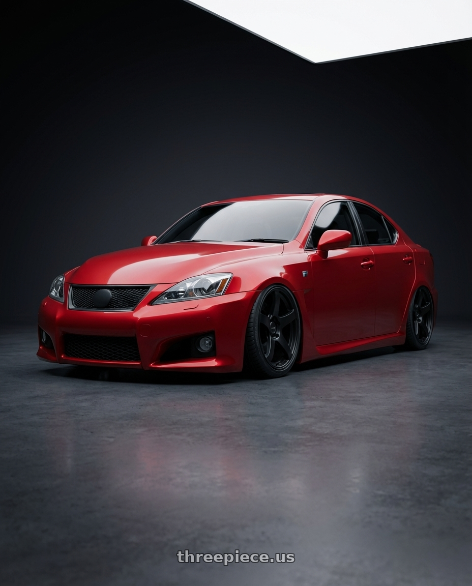 2012 Lexus IS-F with Ssr Gtv01 5x114.3 19x8.5+38  FLAT BLACK wheels