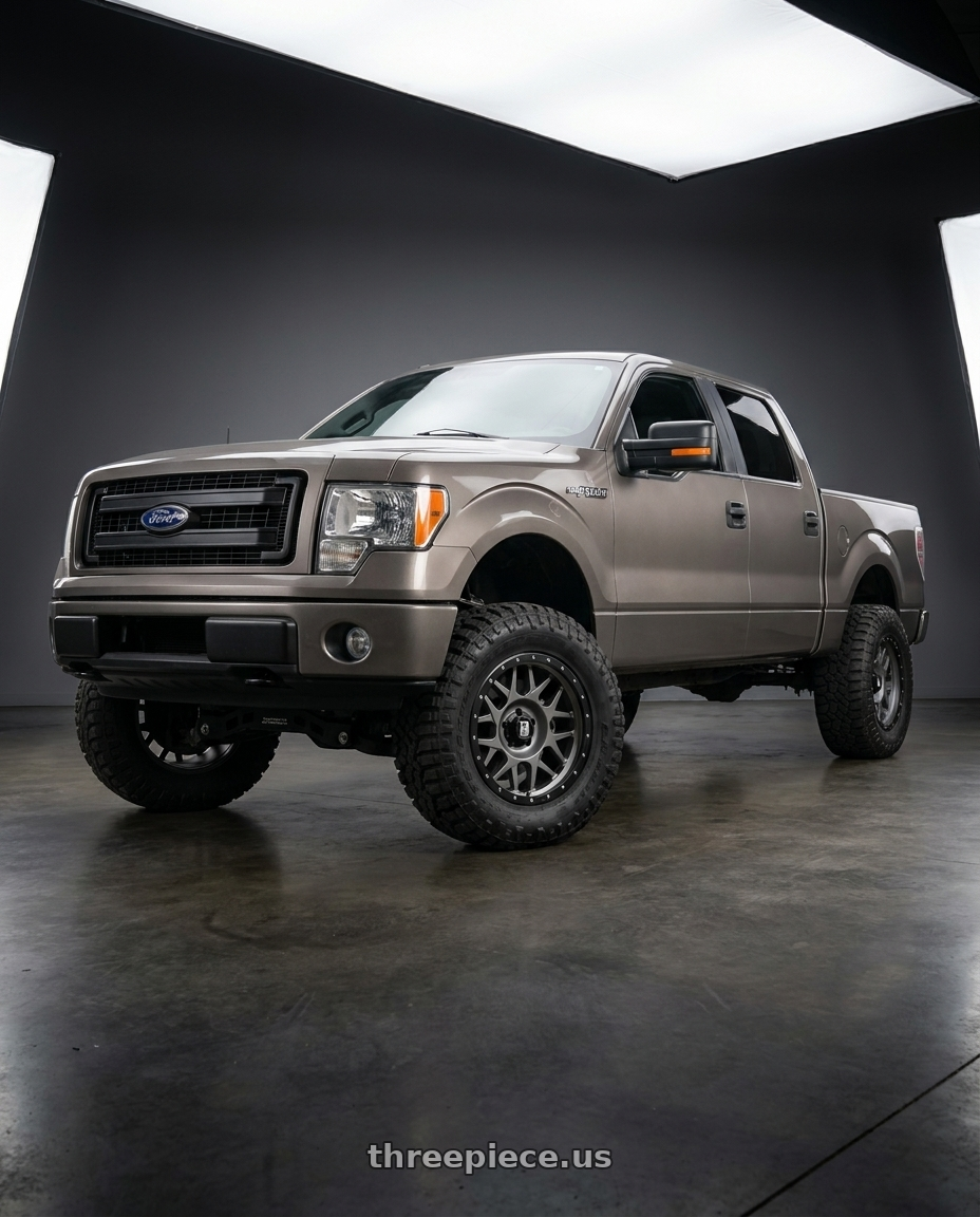 2013 Ford F-150 with XD XD127 BULLY 6X135 20X9 +18 MATTE GRAY BLACK RING wheels
