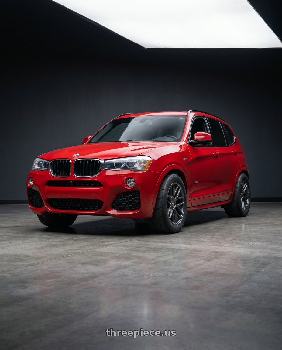 2017 x3 Msport with ESR Wheels FORGETECH SERIES RF11 5x120 18x10.5 +22 Matte Graphite wheels