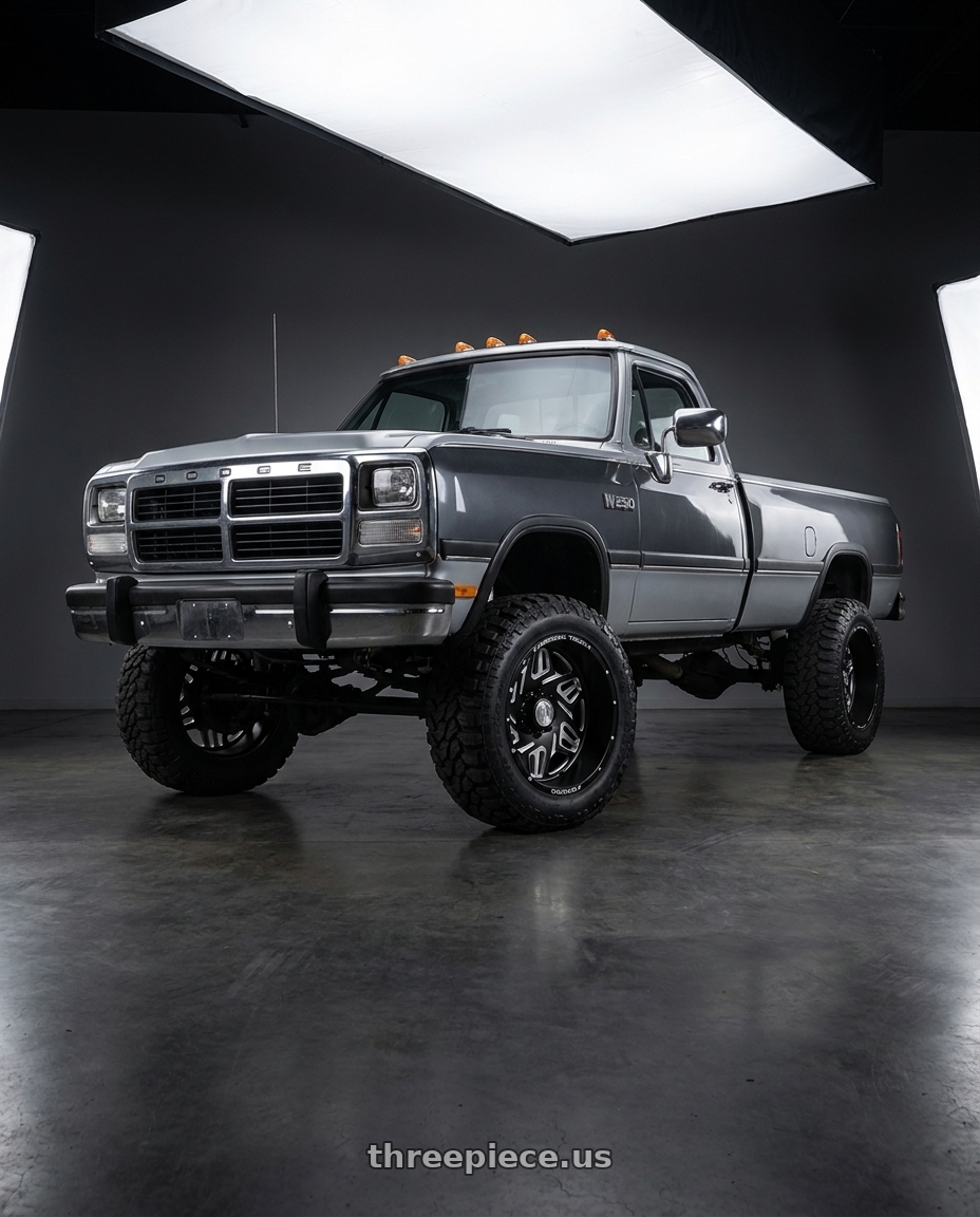 1992 Dodge w250 Le with American Truxx Forged Orion ATF1908 8x165.1 22x12-44 Matte Black/Milled wheels