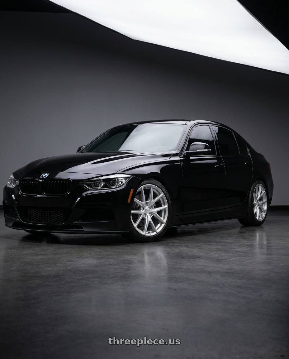 2018 BMW 340i with American Racing AR943 5X120 18X8 +35 HYPER SILVER wheels