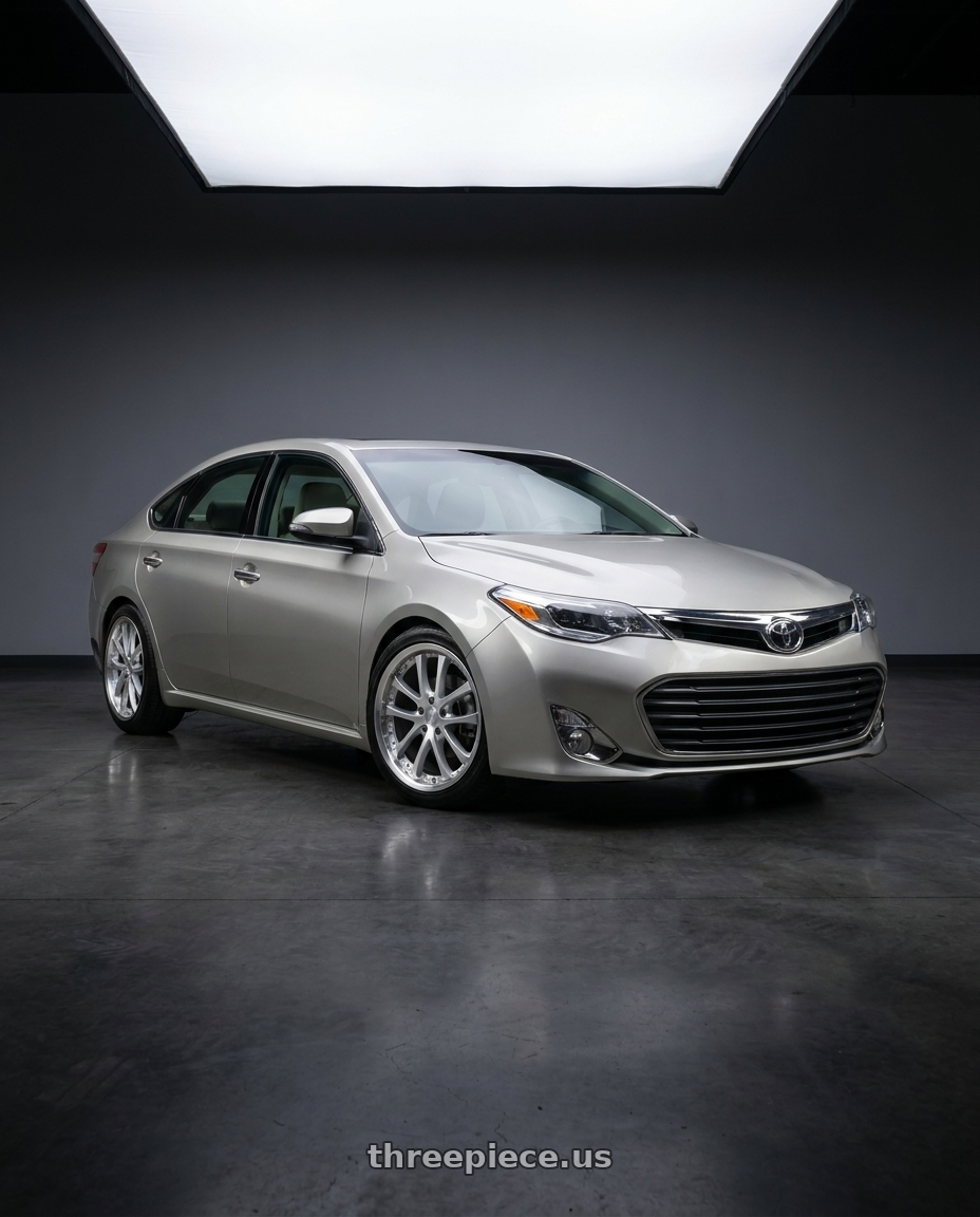 2013 toyota avalon with Vors AR5 5x114.3 19x8.5 +35 Silver Machine Face Lip Chrome Rivet wheels