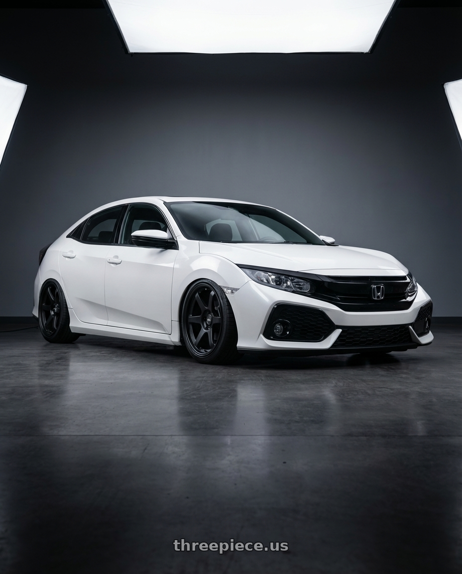 2019 Honda Civic with ESR Wheels APEX SERIES AP6 5x114.3 19x11 +22 Matte Black wheels