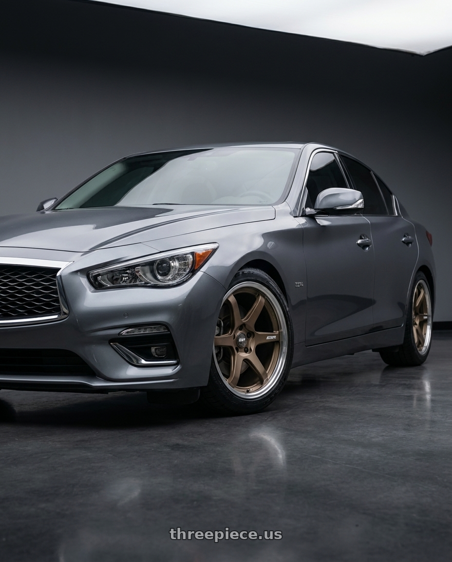2022 Infiniti Q50 with ESR Wheels APEX SERIES AP6 5x114.3 18x9.5 +22 Matte Bronze wheels