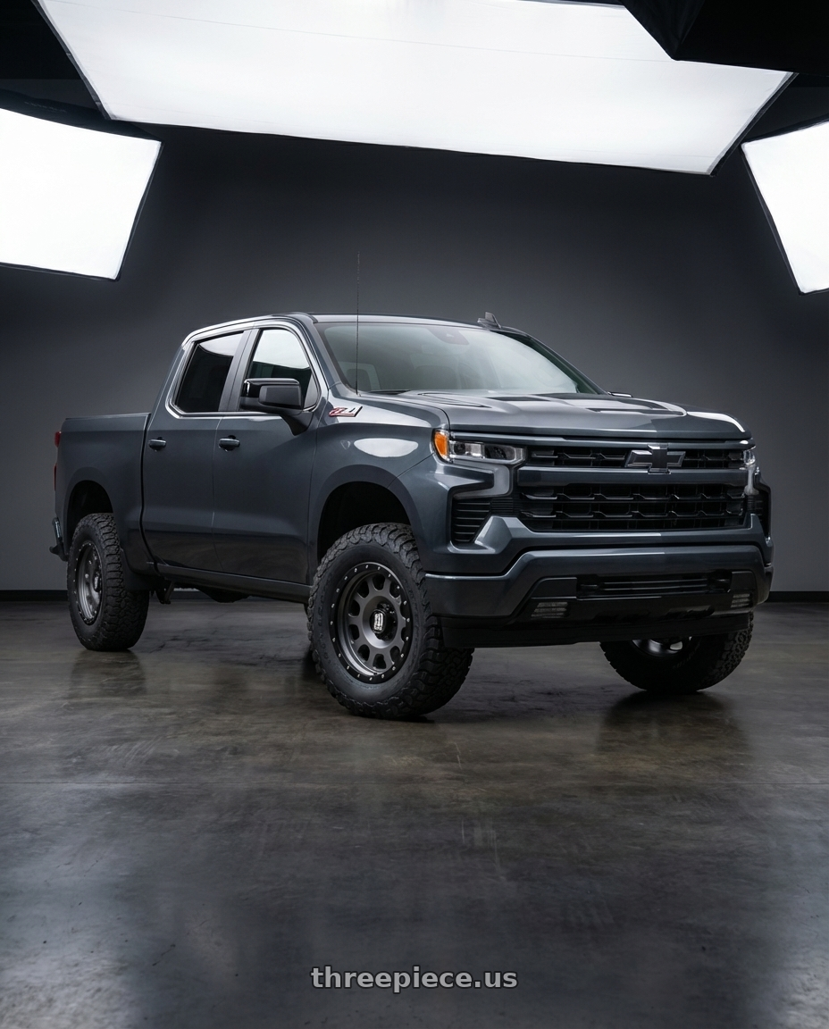 2023 Chevrolet Silverado 1500 with XD XD126 ENDURO PRO 6X139.7 20X10 -24 MATTE GRAY W BLACK REINFORCING RING wheels