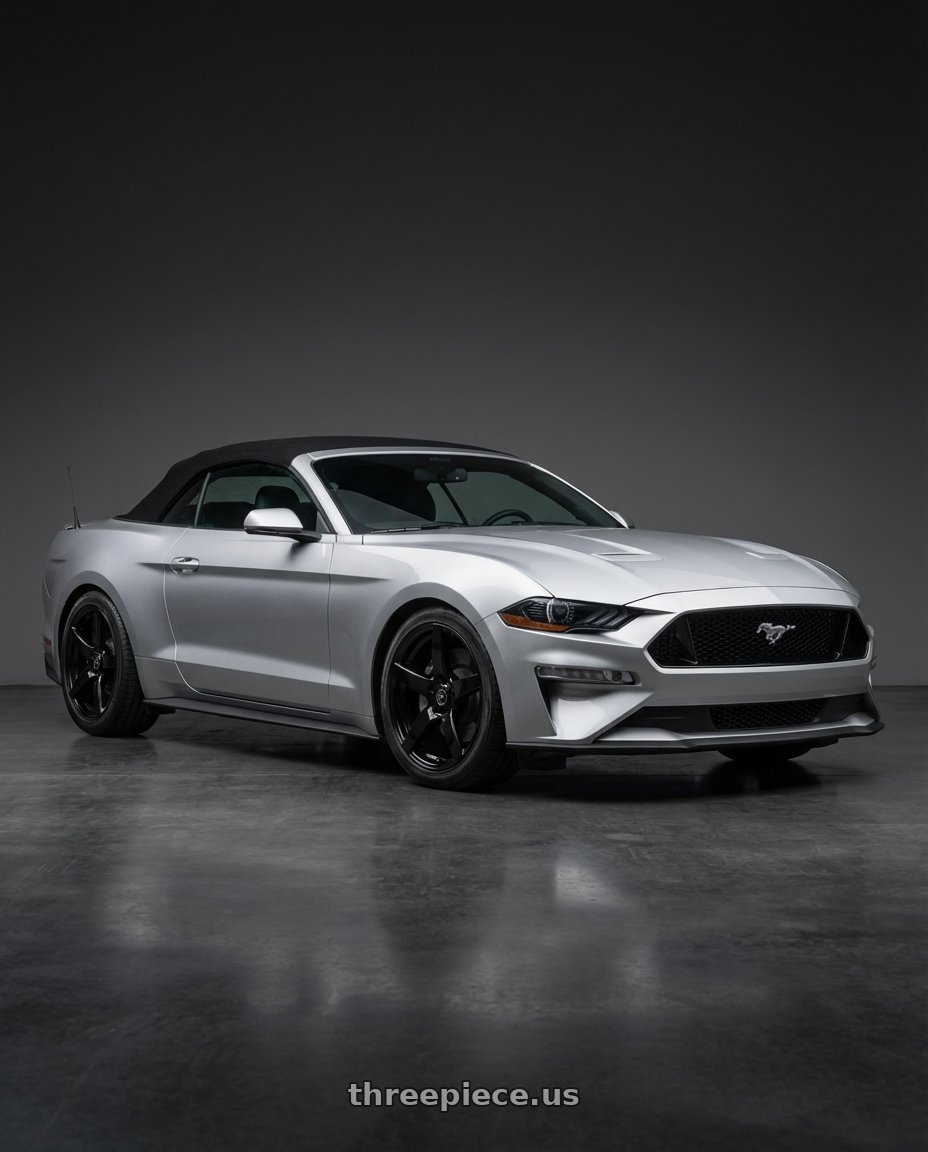 2018 ford mustang with Forgestar CF5 5x114.3 19x9 +35 Gloss Black wheels