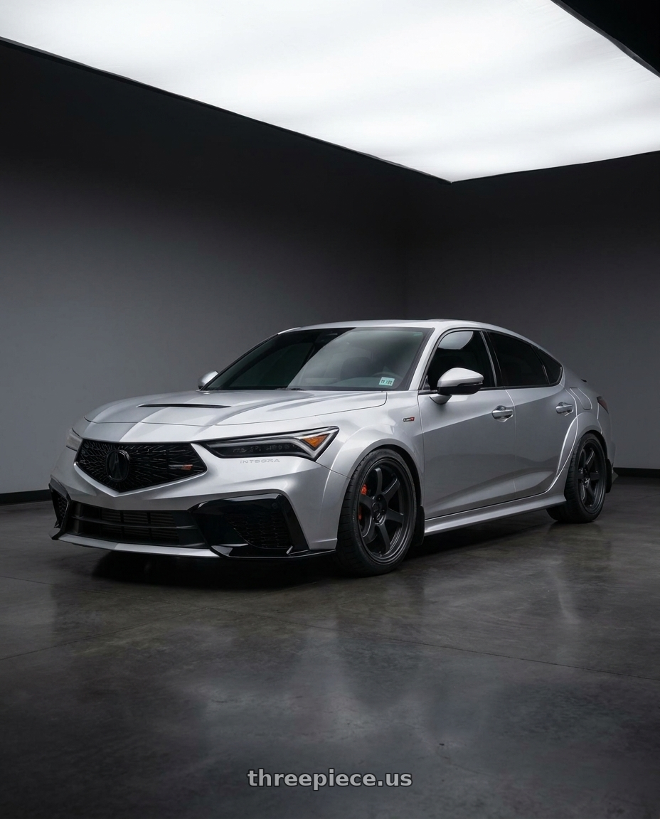 2025 Acura Integra Type S with Rotiform 207 5x120 19x10.5 +35 MATTE BLACK wheels